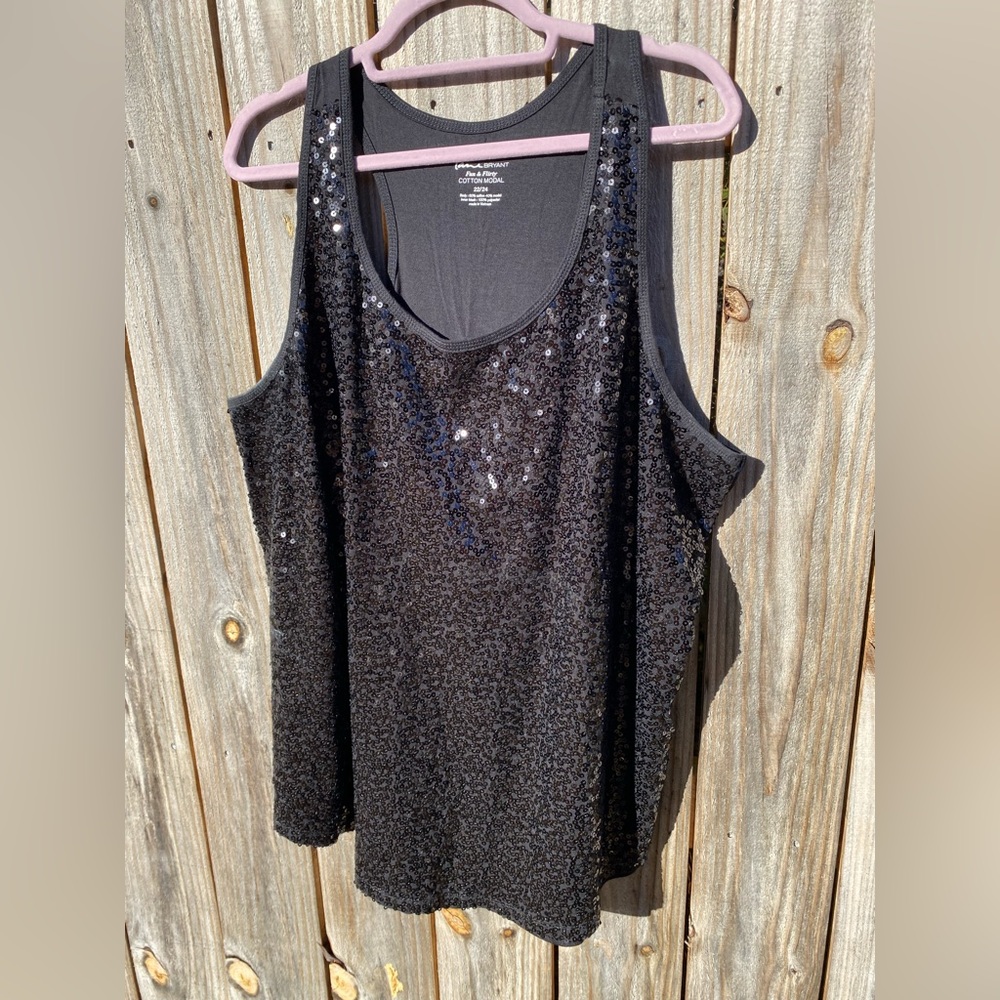 Lane Bryant sequin racer back tank